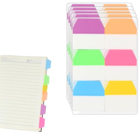 600 Stück Page Markers Tabs, Pagemarker Haftnotizen, Transparente Haftnotizen Page, Self Adhesive Divider Tabs, Annotation Tab Sticker, Seitenmarker Haftstreifen Index für Büro Zuhause Schule