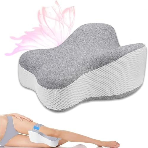 WJSXEQF Bequemes Kniekissen für Seitenschläfer, Kniebeinkissen für Seitenschläfer, Kissen zur glatten Wirbelsäulenausrichtung, ergonomisches, doppelt konkaves Design