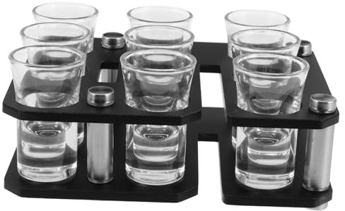 OKUMEYR 1set Vassoi Per Bicchierini Bicchierini Trasparenti e Vassoio Per Whisky e Cocktail Festive