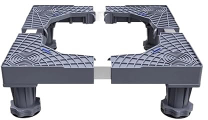 MOCUC Waschmaschinensockel Edelstahl-Waschtrocknerständer, robuster Waschmaschinenständer, Waschmaschinenerhöhung mit starken Füßen, Wäsche FüR Waschmaschine(4-pin Fixed)