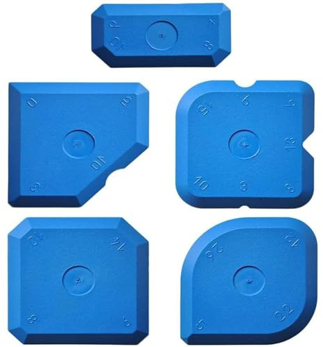 Caulking Scrapers Tool Fill Gaps Caulking Tool Set of 5 Scrapers Silicone Profiling Caulking Removal Tool