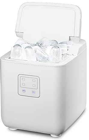 LYDBMYT Máquina de Hielo automática Inteligente, máquina de Hielo de encimera Que Puede Estar Lista en 6-8 Minutos, máquina de Hielo portátil con Pala y Canasta móvil
