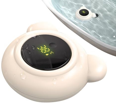 Thermomètres de bain, thermomètres à eau bébé, Thermomètres à eau sûre étanche avec affichage LED, Toys de bain portables numériques pour baignoire Piscine de douche pédiatrique Utiliser le bain à la