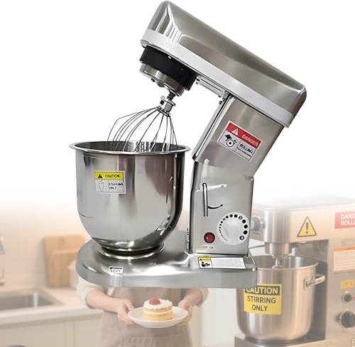 Commercial Electric Food Mixer Tabletop Electric Cream Mixer Dough Mixer Maker Multifunctional Chef Fresh Milk Machine Egg Milk Mixer 3 Speeds Adjustable,7L