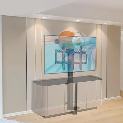 Support TV motorisé - Support TV électrique, adapté aux écrans TV Plats et incurvés de 32 à 70 Pouces, Montage au Plafond et au Sol Support TV électrique au Plafond avec Fonction m