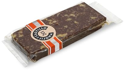 Castillo de Jijona - Nougat de dattes, noix et cacao - 52 % de noix, 16 % de dattes et de touche de cacao - Qualité suprême - Texture douce et goût intense - Fabriqué en Espagne (Jijona) | 250 g