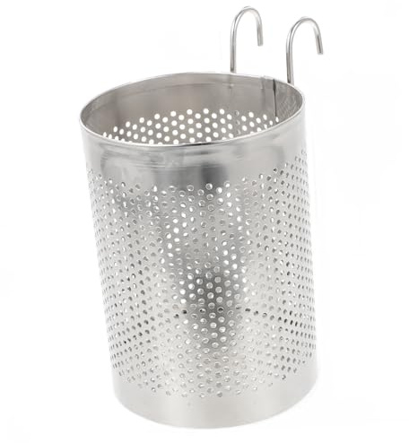 iplusmile Scolaposate Porta Posate da Tavolo Contemporaneo da Lavello in Acciaio Inossidabile Argento Utensil Holder For Party e Drying Spoon Container Facile da Pulire