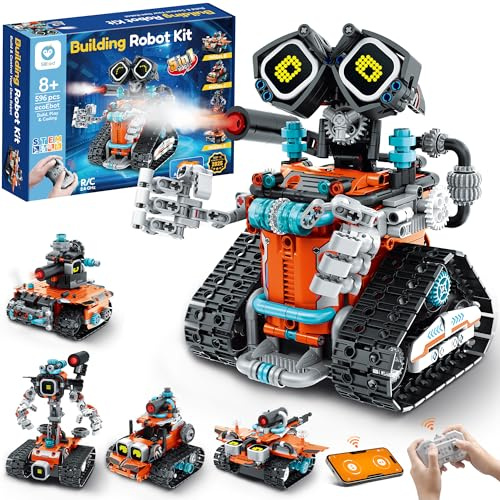Sillbird Roboter-Bausatz mit Fernbedienung, Mint Geschenk ab 8 Jahren | Programmierbares Robotik-Spielzeug, 5-in-1 Modelle, App-Steuerung, 596 Teile für Jungen & Mädchen zu Geburtstag & Weihnachten