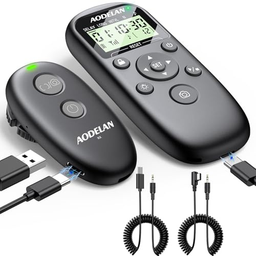 AODELAN Rechargeable Camera Timer Intervalometer Remote Control for Sony, Upgrade Wireless Shutter Release Compatible with ZV-E10 II, ZV-E1, A7C II, A6700, Alpha 7 V, A7 IV, A7R V, A9 III, A1 II