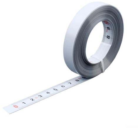 Adhesive-Tape Measure 5M Forward And Reverse Scale Ruler With Nylon Coating, Self-Adhesive Steel Film For Workbench/Machine/Desktop/Wall, Reverse Scale Ruler(Forward)