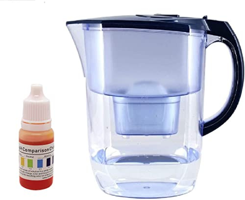 EHM Original Alkaline Water Pitcher - 3.5L Pure Healthy Water Ionizer With Activated Carbon Filter - Healthy Clean & Toxin-Free Mineralized Alkaline Water In Minutes - PH 8.5-9.5 (Blue)
