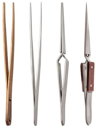 Shop LC Copper and Stainless Steel Soldering Tweezers Set of 4 Durable Valentines Day Gifts Set Easy Grip Serrated Tips Valentines Day Gifts