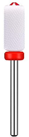 JCMASTER Punta in Ceramica Fine per Fresa Unghie con Cristallo Rosso