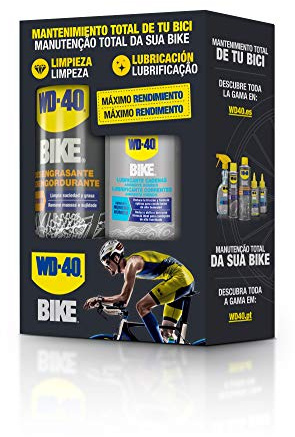 WD-40 BIKE - Bipack Mantenimiento Cadenas Bicicleta en Ambiente Húmedo- Spray 500ml + Gotero 100ml