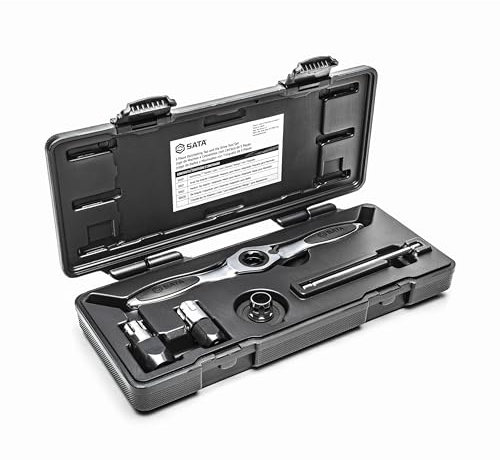 SATA Gewindewerkzeughalter-Satz, für Gewindebohrer/-schneider, 5-teilig ST50402 (Gewindewerkzeughaltersatz Gewindewerkzeughalter Gewindewerkzeug Gewindeschneider Gewindebohrer Werkzeughalter)