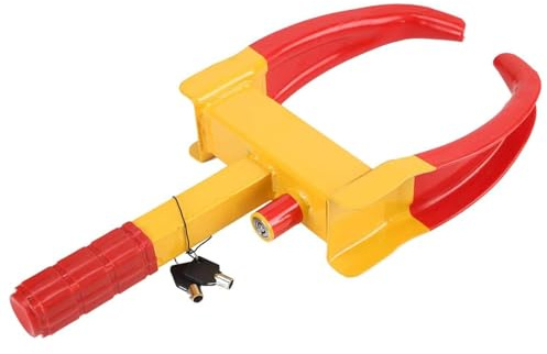 Youyijia Heavy Duty Car Security Wheel Clamp Antitheft Locking Device for Caravan, Car, Van, Trailer with Keys