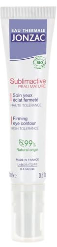 Eau Thermale Jonzac - Cura degli occhi luminosità - Sublimactive - Pelle denata e in mancanza di lucentezza - Certificato Bio Cosmos Organic - Flacone pompa da 15 ml