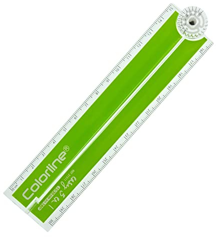 Regla Plegable Easy 3 en 1 - Regla 30 cm, Medidor de Ángulos Transportador fácil de llevar y guardar. (Verde)