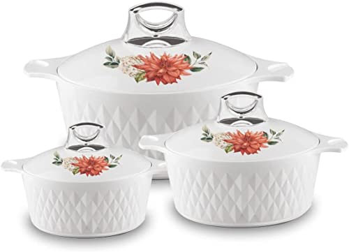 Tmvel Kasserolle Hotpot, Edelstahl Isolierter Hot Pot, Lebensmittelwärmer, hält Lebensmittel stundenlang warm (2500 ml, 3500 ml, 5000 ml) (weiß)