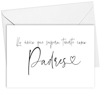 Spanish Pregnancy Announcement Card for Padres, New Abuelos Baby Reveal Card, Card for Parents Mom and Dad from Son and Daughter, New Grandparents Baby Announcement Card (Padres w Heart)