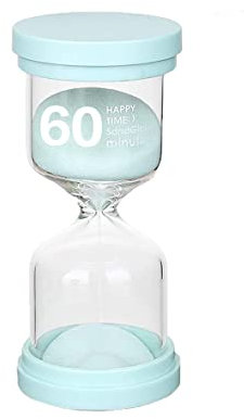 Sanduhr 60 Minuten Grün für Kinder - Glas Timer, Kinderuhr, Dekorative Uhr, Zeitmesser für Küchen, Klassenzimmer, Zuhause, Büros - Eine Stunde Lange Zeit