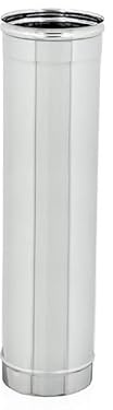 CANNA FUMARIA TUBO ACCIAIO INOX PER STUFE A PELLET O CAMINETTI DA CM 100 O MT 1 (Diamentro 100)