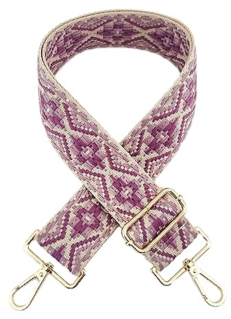 Wambere Schultergurt für Taschen Breit 5cm Schulterriemen 72 cm-130 cm Verstellbarer Taschengurt Taschengurte zum Wechseln,DIY-Taschenzubehör,für Schultertasche Tragetaschen Handtaschen,Lila