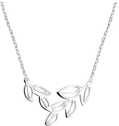 Sofia Milani - Damen Halskette 925 Silber - Blatt Anhänger - N0654