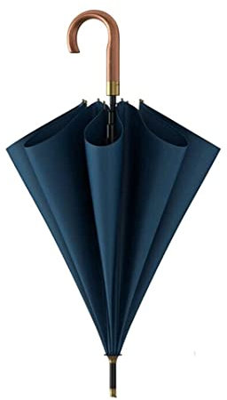 IRYZE Windsicher Regenschirm Winddichter Großer Golfschirm, Automatischer Offener Regenschirm Mit Holzgriff for Männer Und Familie Regenschirme Schirm Sturmfest (Color : A, Size : 94cm)