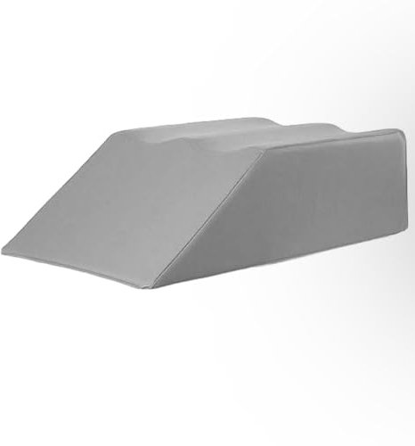 Physiofit24 - Lymphdrainagekeil mit Mulde 70x55x20cm Keilkissen hochlagerungskeil Made IN Germany - CHROMGRAU