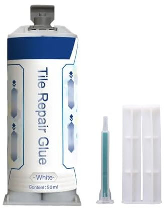 50ml Tile Repair Glue, Ceramic Special Repair Adhesive Crack Damage Repair Agent For Wash Basin Sink Toilet (White)