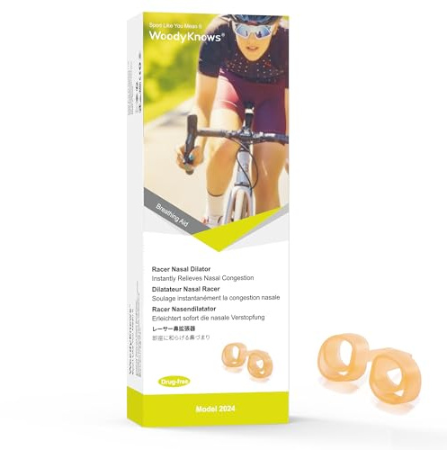 WoodyKnows Racer Nasendilatatoren|Sport-Atemhilfe|Weiche athletische Nasenöffnungen|Übungstraining Besser atmen|Sofortige Verbesserung des Luftstroms|Alternative zum Nasenstreifen(XS 3er-Pack)