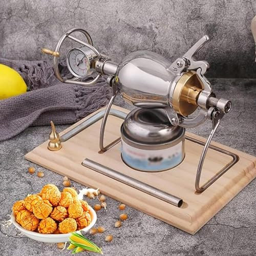 WDDEYYDS Popcornmaschine Retro Popcorn Maker mit Manometer traditioneller chinesischer Vintage-Popcorn-Macher 304 Edelstahl Mini Popcorn mais Maschine für Party Kino