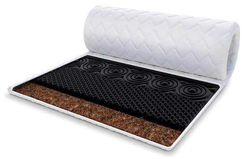 FDM Matratzentopper Nero KOKOS Matratze Topper 120x200 cm Härtegrad H3 Höhe ca. 6 cm profilierter HR-Schaum Kokos Allergiker Geeignet Öko-Tex