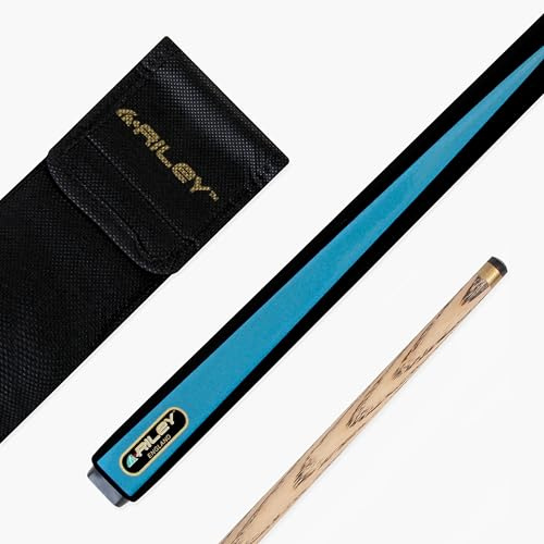 Funky Chalk Riley Paul Hunter Signature Striker 48 Inch 2 Piece Centre Joint Junior Kids Snooker Pool Cue and Case Set 9.5mm Tip with Riley Sleeve Case