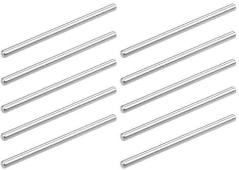10Pcs 3mm x 50mm Dowel Pin 304 Stainless Steel Pegs Support Shelves Silver Tone