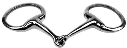 Perfeclan Trense für Pferde, Gebisszeug, Ersatzausrüstung, Zubehör, mit Ringen, Pferdemaulgebiss, Kautrense für Pferde für Outdoor-Sportarten