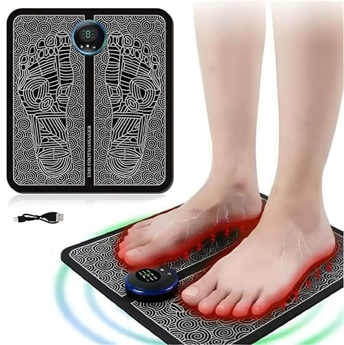Fußmassagegerät mit 6 Modi & 9 Intensitätsstufen – Fördert die Durchblutung, Tragbar & Kompakt, Für Entspannung und Wohlbefinden zu Hause, Ideal für Stressabbau und Muskellockerung