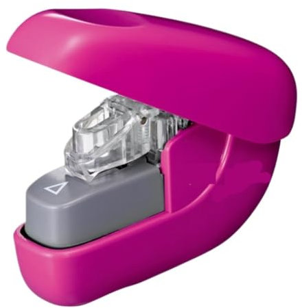 OUYUE Hefter Heftgerät Klammerloser Hefter for Klassenzimmer Oder Schreibtisch, Klassenzimmer-Zubehör, Bindemaschine, Dekorativ Tacker Für Hause Büro(Pink)