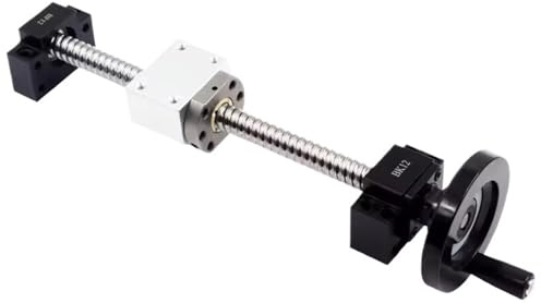 Vite a ricircolo di sfere CNC a movimento lineare Vite a sfere rullate SFU1605 C7 con estremità lavorata + dado a sfere 1605 + alloggiamento dado + supporto terminale BK/BF12 + volantino(600mm)
