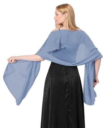Damen Halstuch Chiffon Sommer Schal Damen Festliche Stola für Abendkleid oder Brautkleid Hochzeit Schals & Tücher für Damen Modischer Schal Stola Halstuch