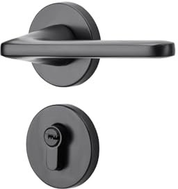 Serrure de porte de chambre à coucher, serrure magnétique silencieuse intérieure, serrure fendue simple, poignée de porte en alliage de zinc, serrure de porte mécanique en bois(Steelash01-218)