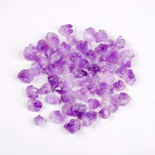 Nvzi 200g Pietra di cristallo viola naturale del dente del fiore Tipo di pietra grezza naturale Aroma Pietra Decorazione del serbatoio di pesce Pietra schiacciata di cristallo 0,5-2 cm