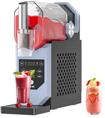 Slush Maschine für Zuhause, 2L Eismaschine mit 5 Programmen für Slush, Cocktails, Frappé & Milchshake, Kein Eis benötigt & Selbstreinigung