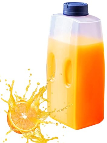 Botella de zumo, botella apta para frigorífico, dispensador de bebidas de 2 l, con tapa, para leche, limonada, té helado, café