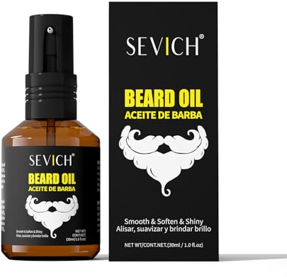 Sevich Bartöl Herren 30 Ml – Natürliches Bartwuchsöl Mit Argan- Und Jojobaöl, Macht Trockenen Bart Weich, Stärkt Ihn Und Spendet Feuchtigkeit, Fettet Nicht Und Zieht Schnell Ein.