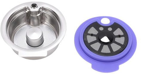 Oreilet Tazze K Riutilizzabili, Cialde caffè Ricaricabili in Acciaio Inossidabile con Pennello e Cucchiaio, Tazza Capsule con Filtri caffè per Happy for Vivy per Macchine da caffè Suny (200ML)