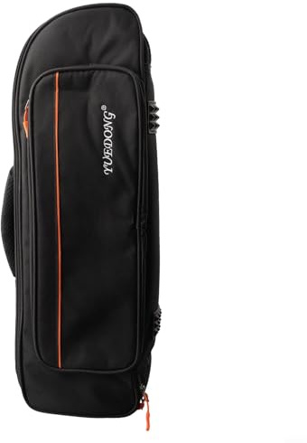 Glomc Funda ligera de la mochila de la trompeta del paño de Oxford para el transporte fácil y la protección de instrumentos de latón negro