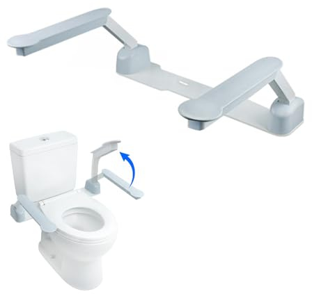 Toilet Safety Frame for Seniors - Easy Installation & Super Sturdy Grab Bars Arms - Non-Bulky & Elegant Handicap Toilet Safety Rails - Seat Handles for Elderly, Disabled or Mobility Issues