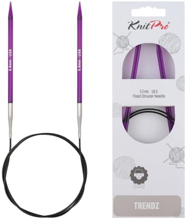 KnitPro KP51145 Aiguilles Circulaires Fixes Bois Multicolore 120 cm x 5 mm